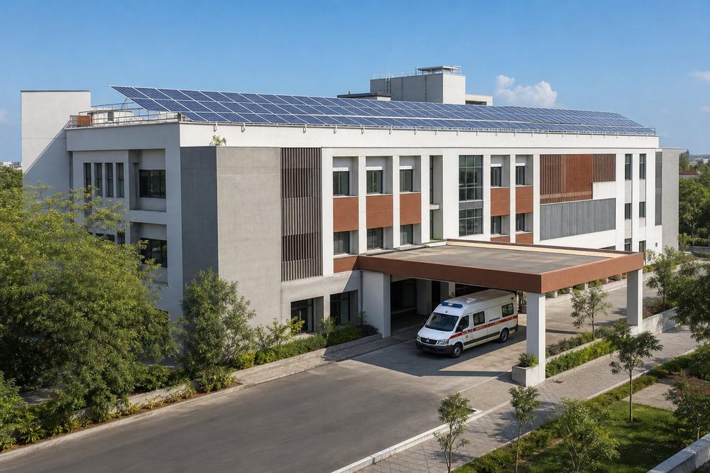 Rooftop solar on an Indian bungalow