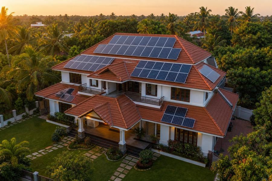 5 kW rooftop solar on a Ranchi villa
